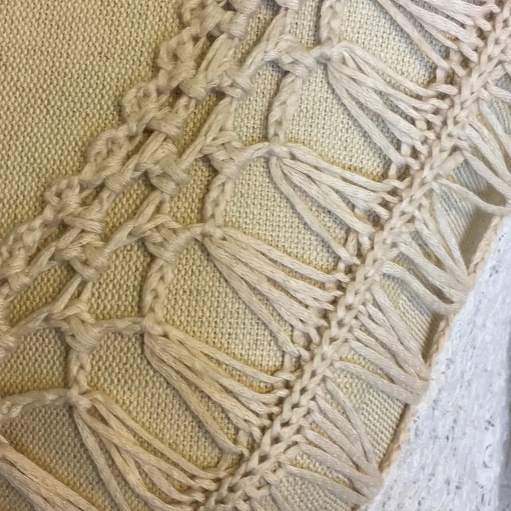 Umgee Tan/Cream Crochet/Macrame Boho Tunic Sz M - Picture 6 of 8